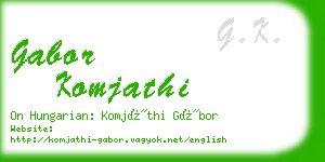 gabor komjathi business card